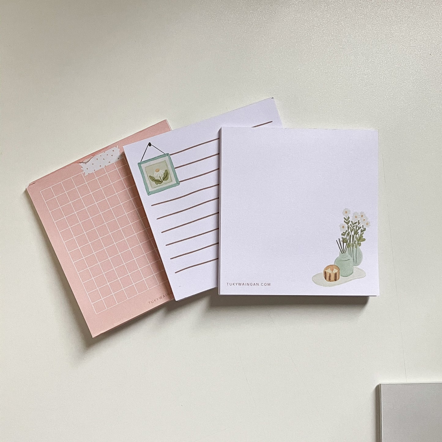 Memo Pad Anotadores Cuadriculado coral