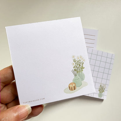 Memo Pad Anotadores Jarrón y vela