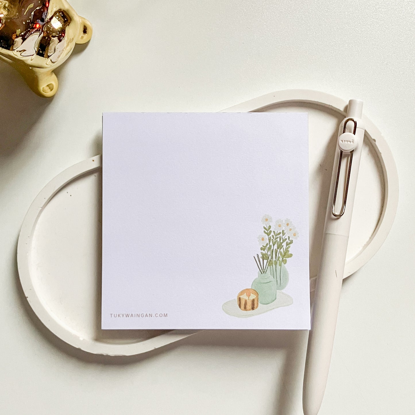 Memo Pad Anotadores Jarrón y vela