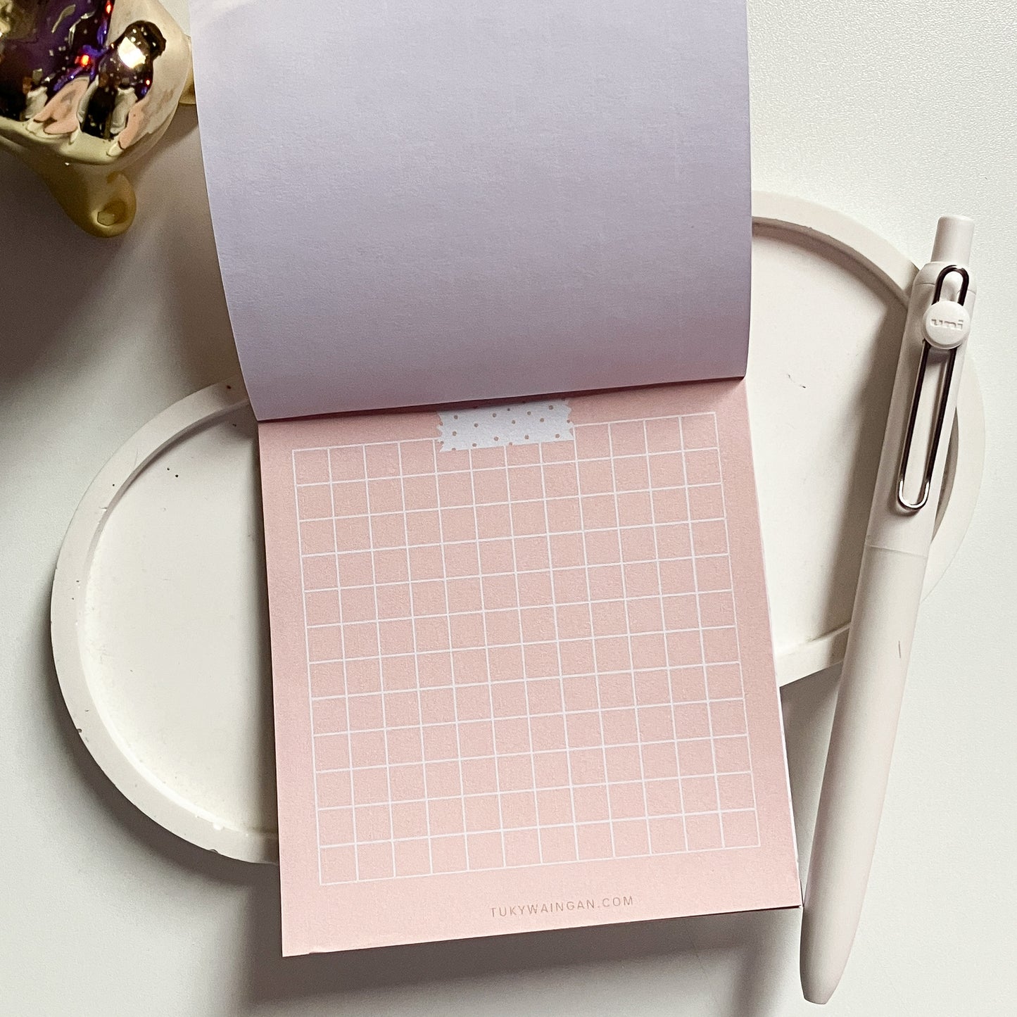 Memo Pad Anotadores Cuadriculado coral