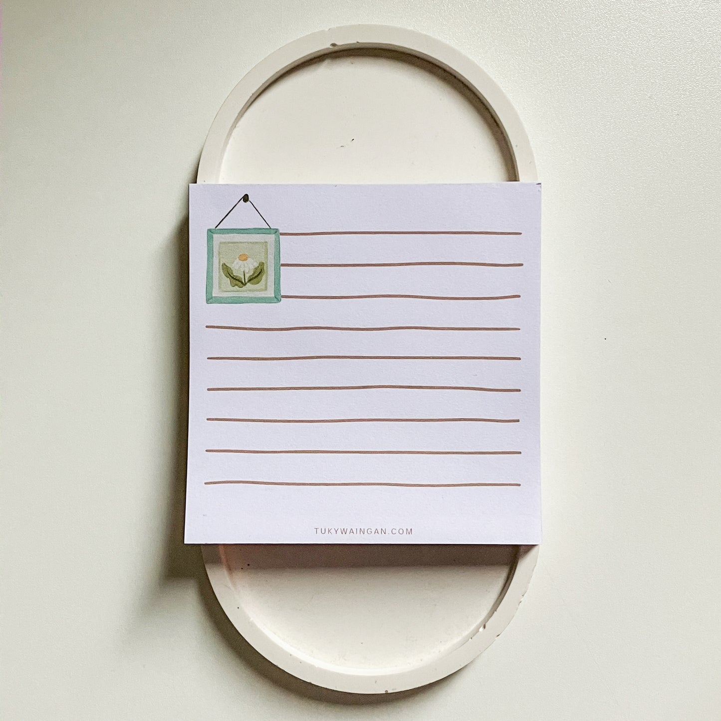 Memo Pad Anotadores Cuadro Flor