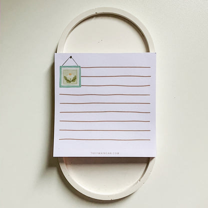 Memo Pad Anotadores Cuadro Flor
