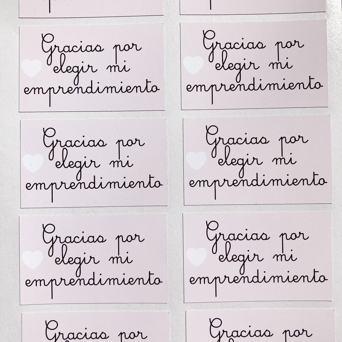 Stickers para packaging “Gracias por elegir mi emprendimiento” x24