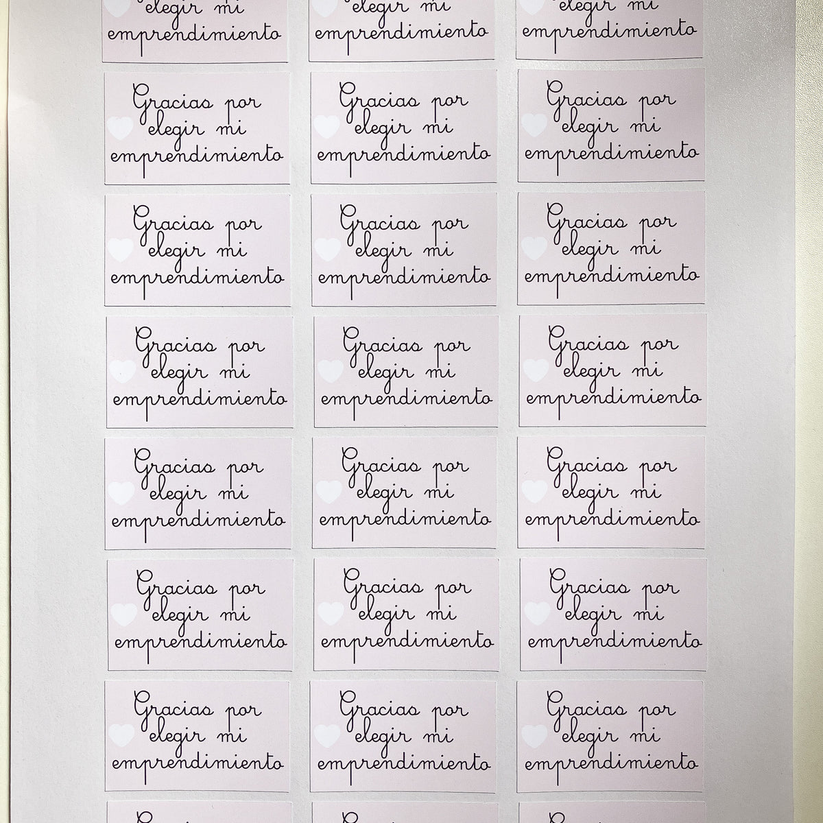 Stickers para packaging “Gracias por elegir mi emprendimiento” x24