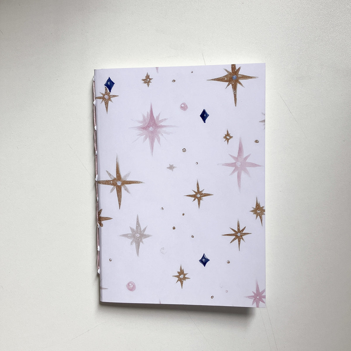 Set x2 Libretas A6 Cosidas a Mano | Sol y Estrellas