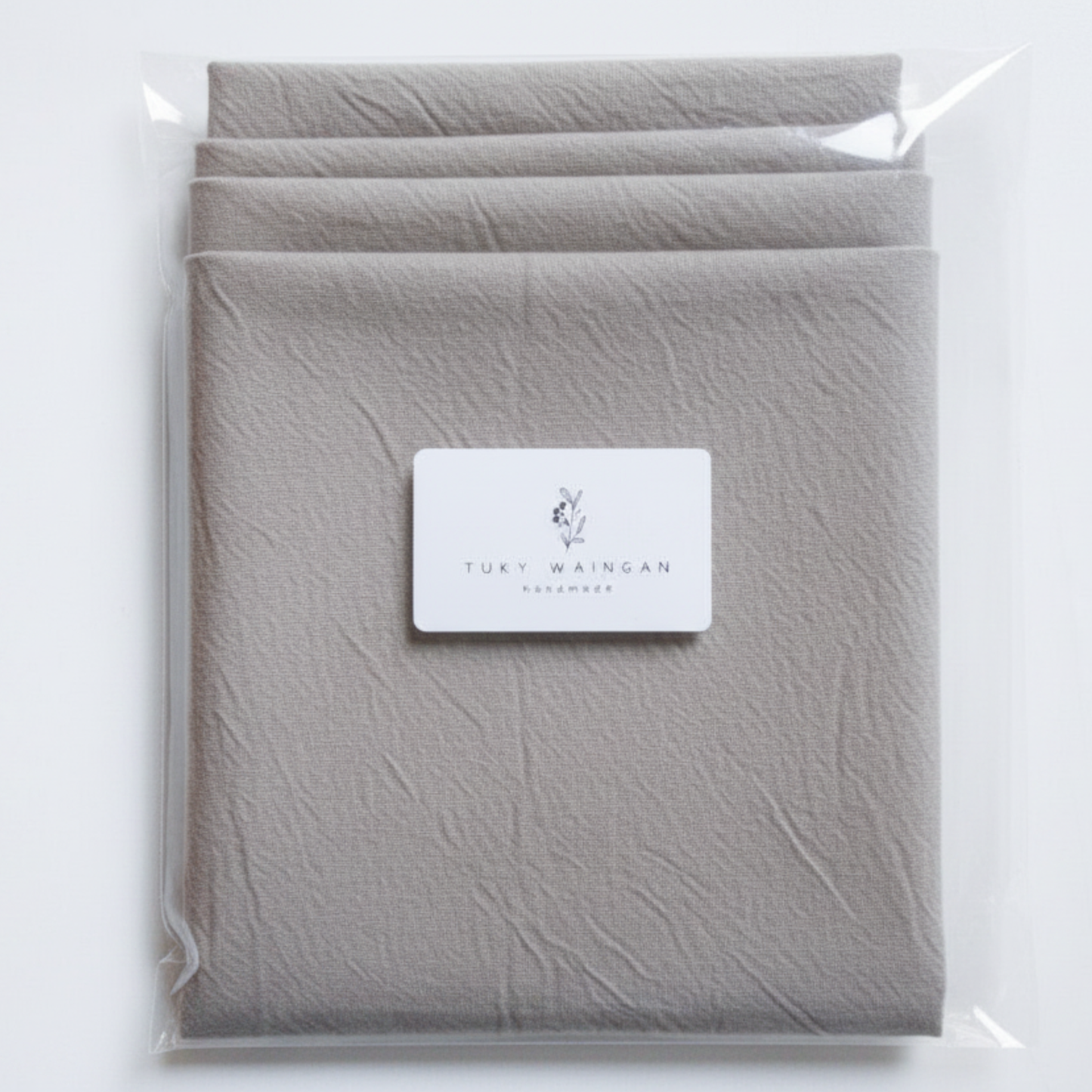 Pack de 4 telas Tusor Gris elefante