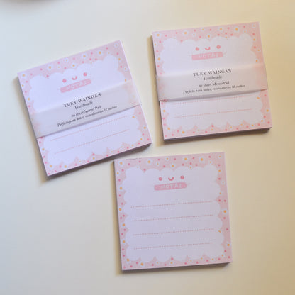 Memo Pad Anotadores kawaii "Margaritas"