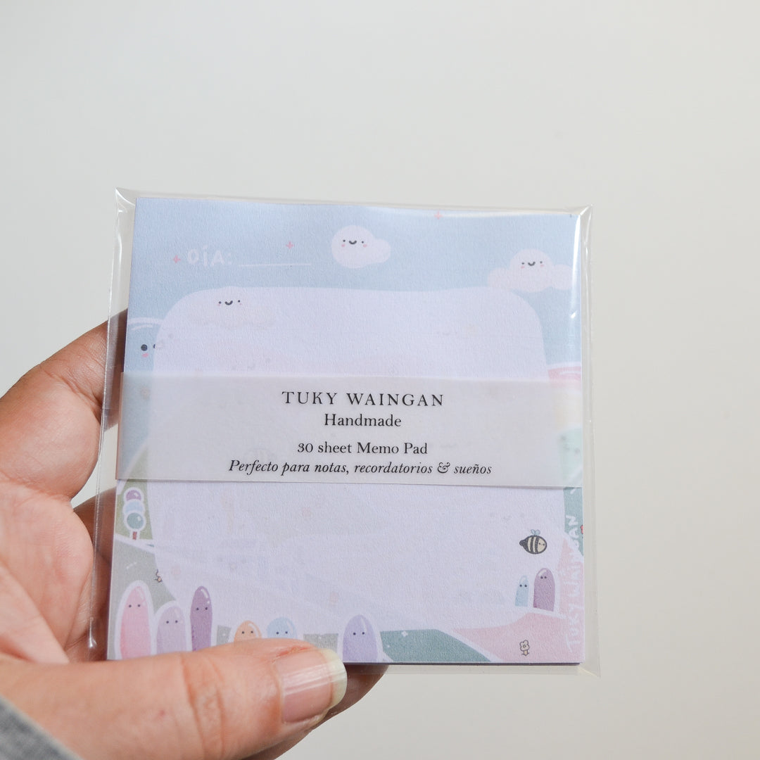 Memo Pad Anotadores kawaii Nubes