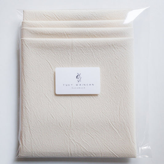 Pack de 4 telas Tusor Crudo