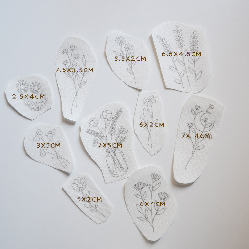 Stickers "Luna escondida"" para bordar Hidrosoluble
