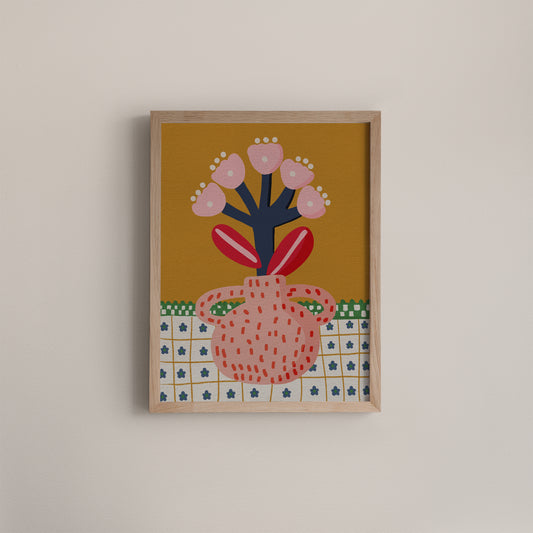 Ilustración Jarrón Folk | Impresión Artística