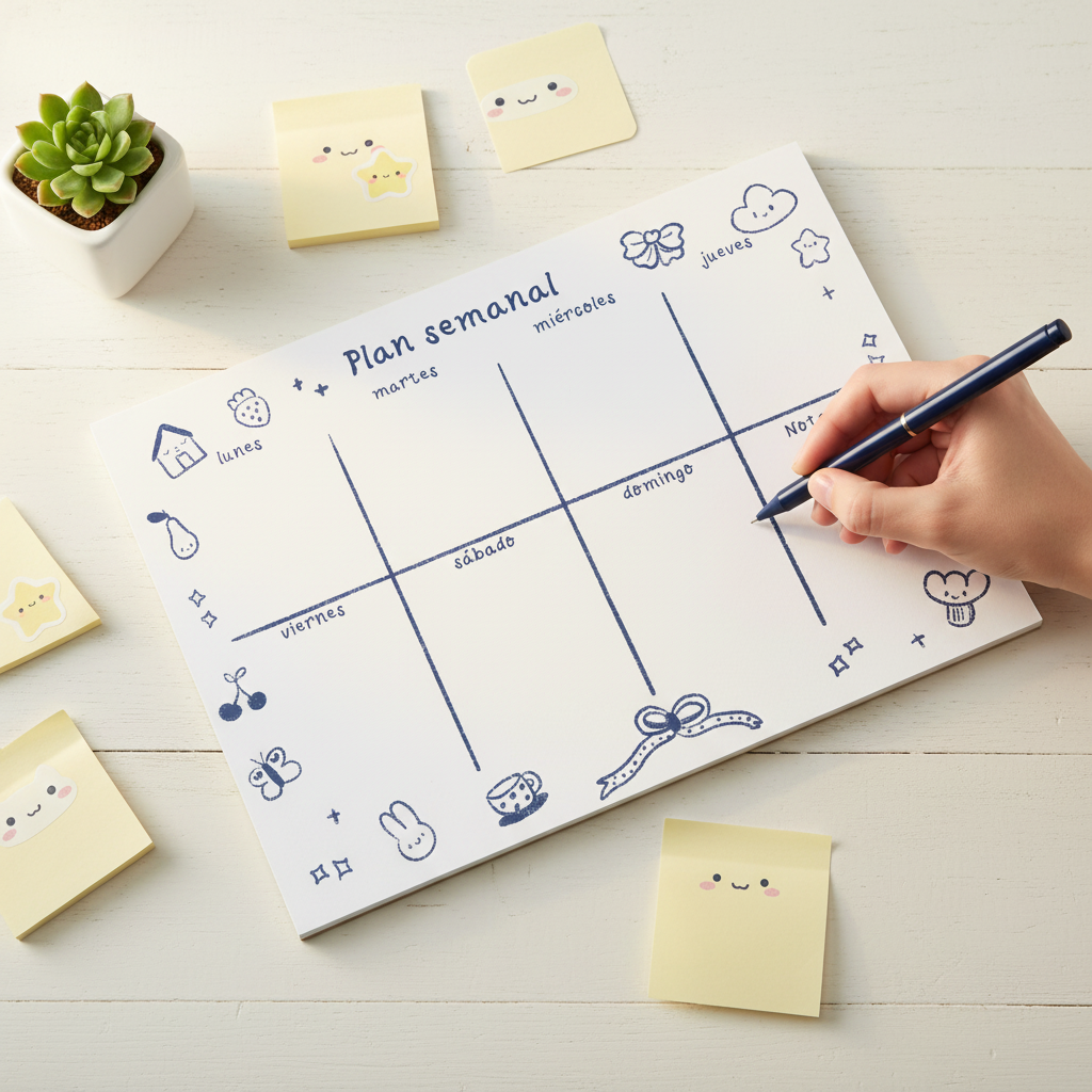 Planner semanal kawaii - lifestyle