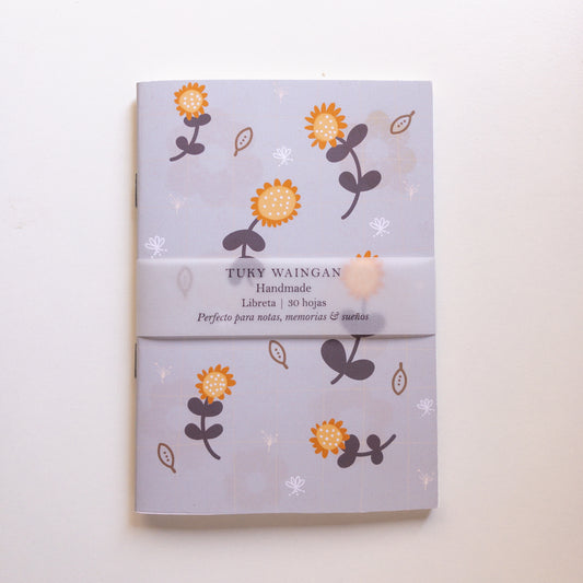 Libreta A6 Girasoles | Ilustrada a Mano