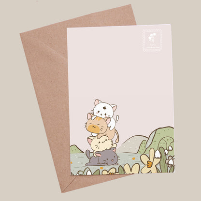 Postal Ilustrada, tarjeta 10x15 cm. Elegí tu diseño Gatitos