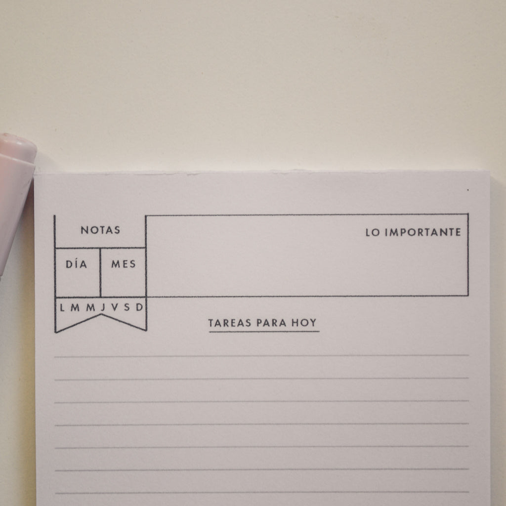 Bloc Notas A6 Minimalista Emblocado 50 Hojas
