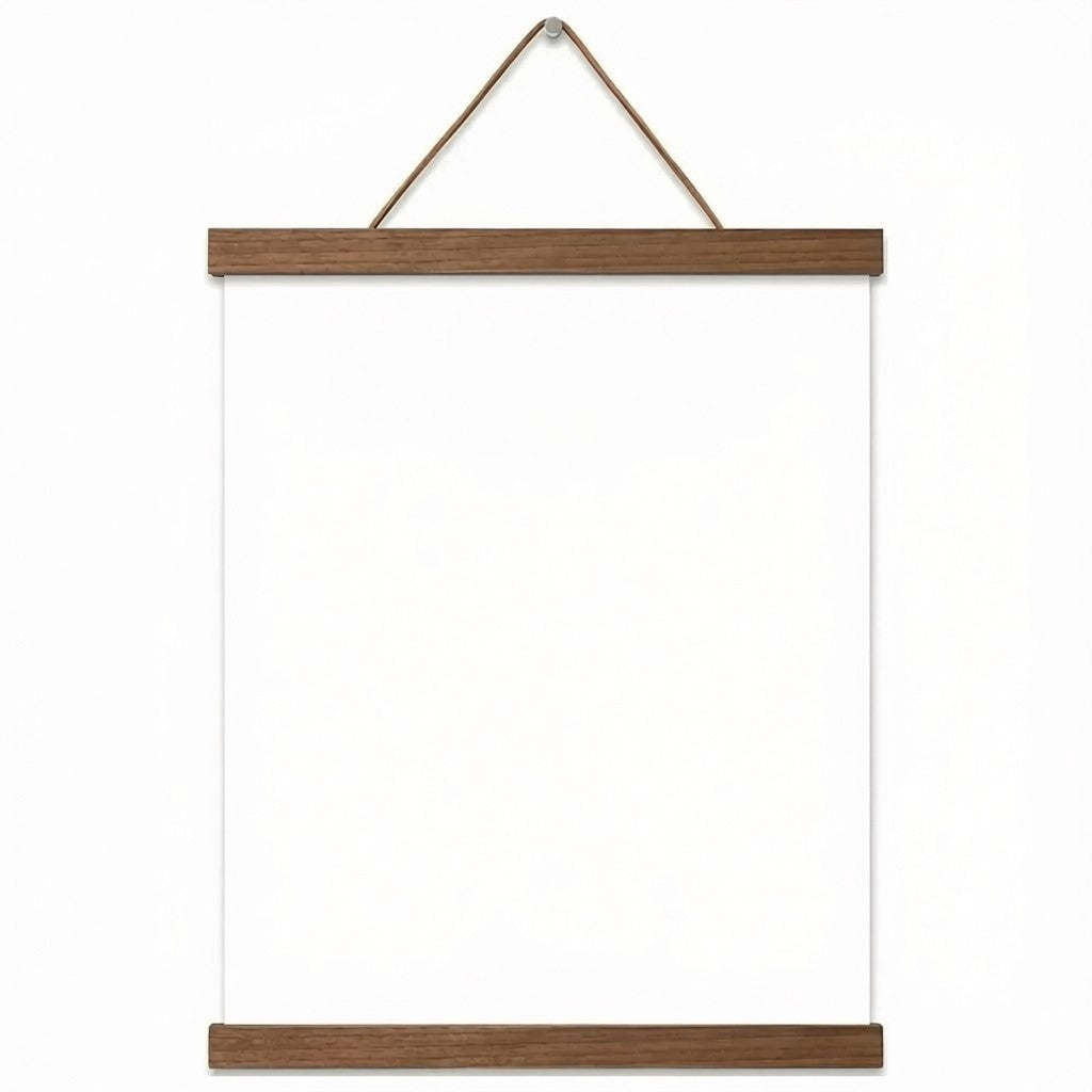 Porta Lámina Magnético de Madera | Kit para Colgar Pósters