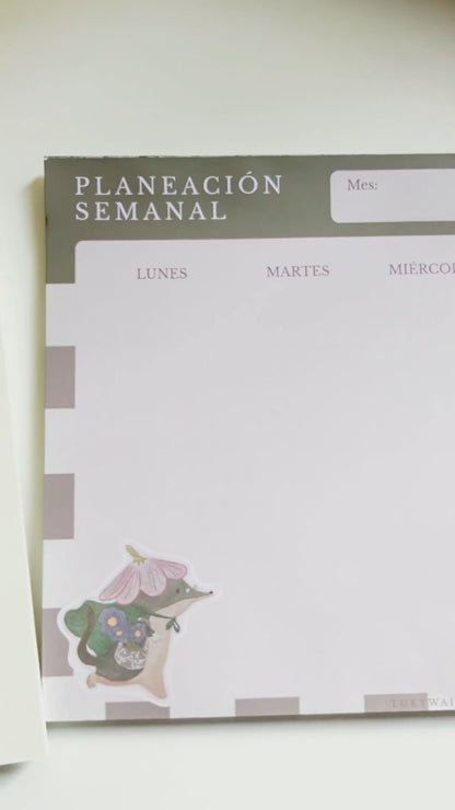 Planner Semanal A4 Emblocado Martita | 50 Hojas Ilustradas