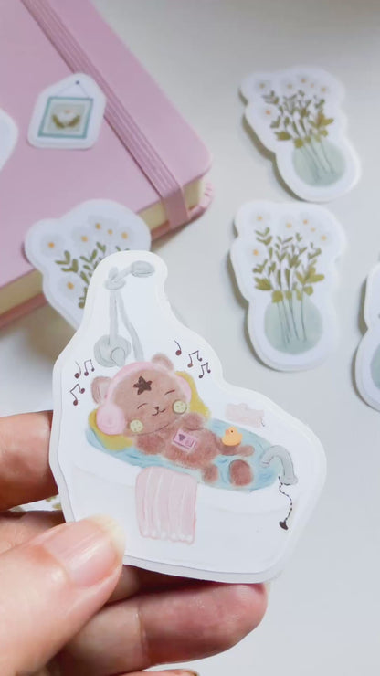 Spa Set x 3 | Sticker Resistente al Agua