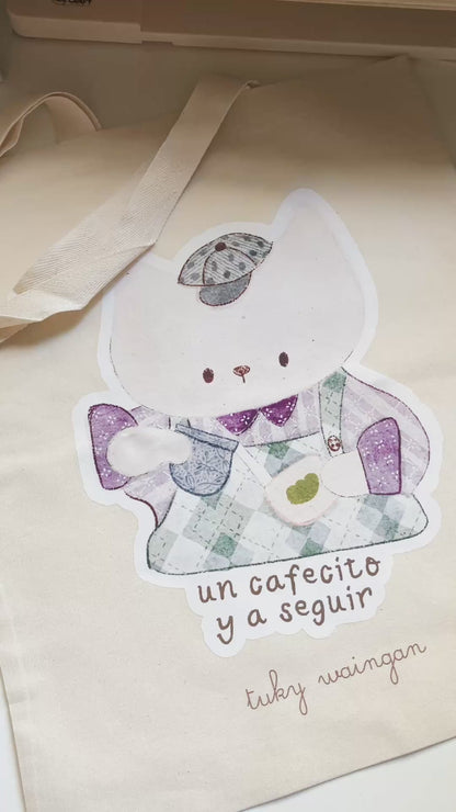 Tote Bag Ilustrado | Un cafecito