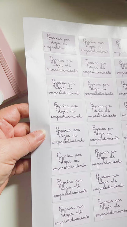 Stickers para packaging “Gracias por elegir mi emprendimiento” x24