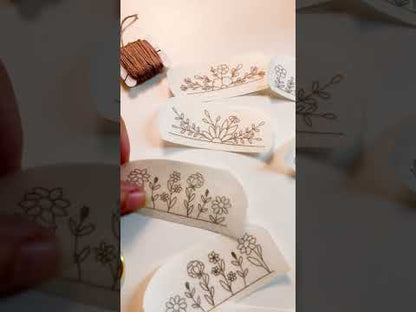 Stickers "Flores de primavera" para bordar Hidrosoluble