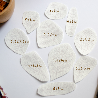 Stickers flores silvestres minimal para bordar Hidrosoluble