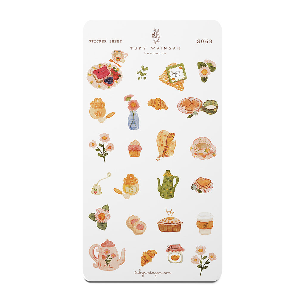 Hoja de 24 stickers troquelados