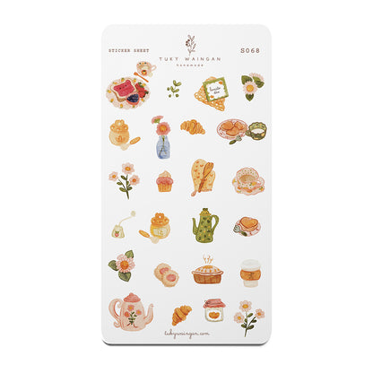 Hoja de 24 stickers troquelados
