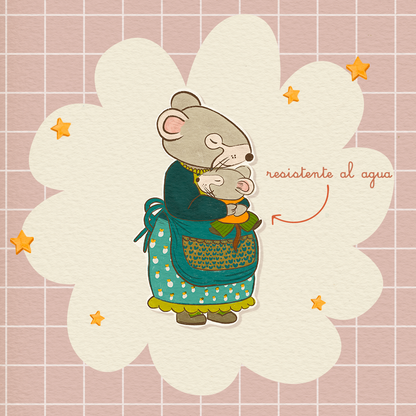 Vera la Ratona | Sticker Resistente al Agua