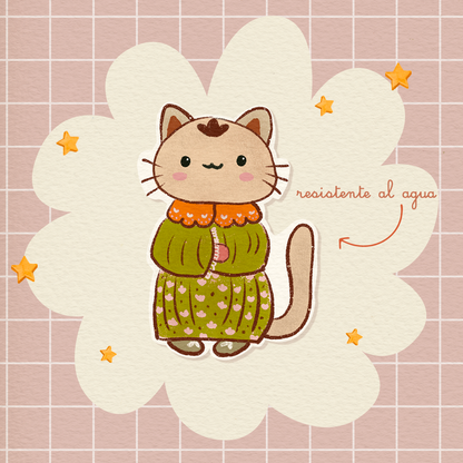 Mila la Gatita | Sticker Resistente al Agua