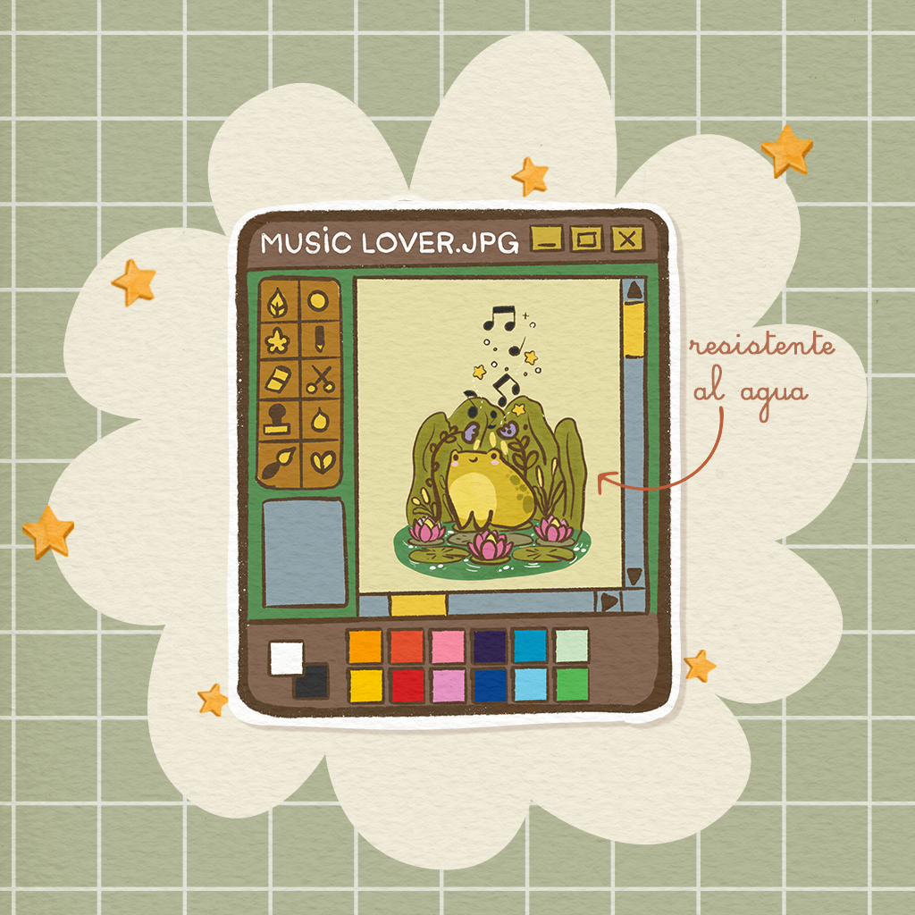 Music Lover | Sticker Resistente al Agua