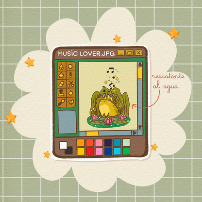 Music Lover | Sticker Resistente al Agua