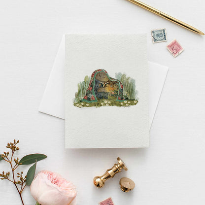 Postal Ilustrada, tarjeta 10x15 cm. Cuento antes de dormir