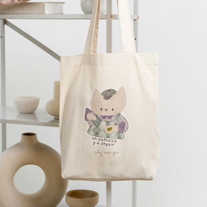 Tote Bag Ilustrado | Un cafecito