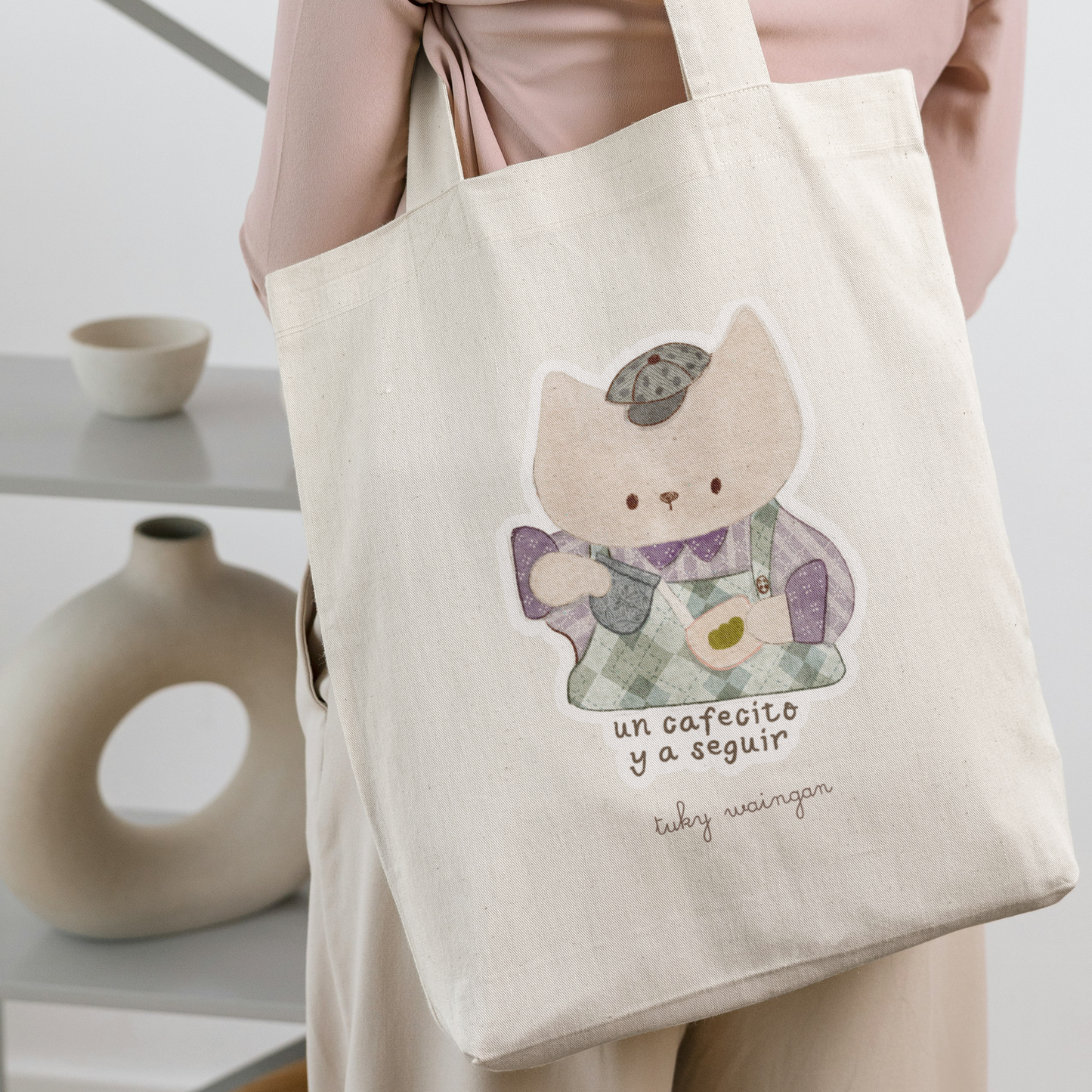 Tote Bag Ilustrado | Un cafecito
