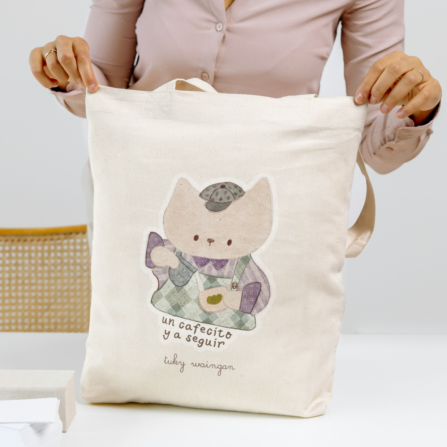 Tote Bag Ilustrado | Un cafecito