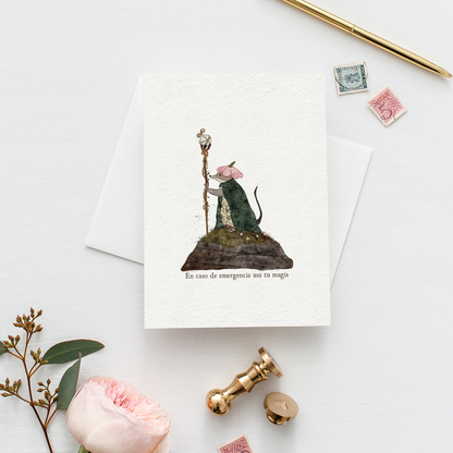 Postal Ilustrada, tarjeta 10x15 cm. Usá tu magia